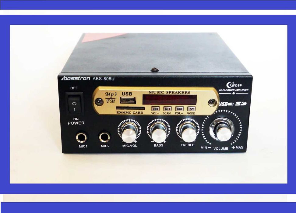 Усилитель звука Bosstron ABS-805U (USB+SD+FM+Karaoke)