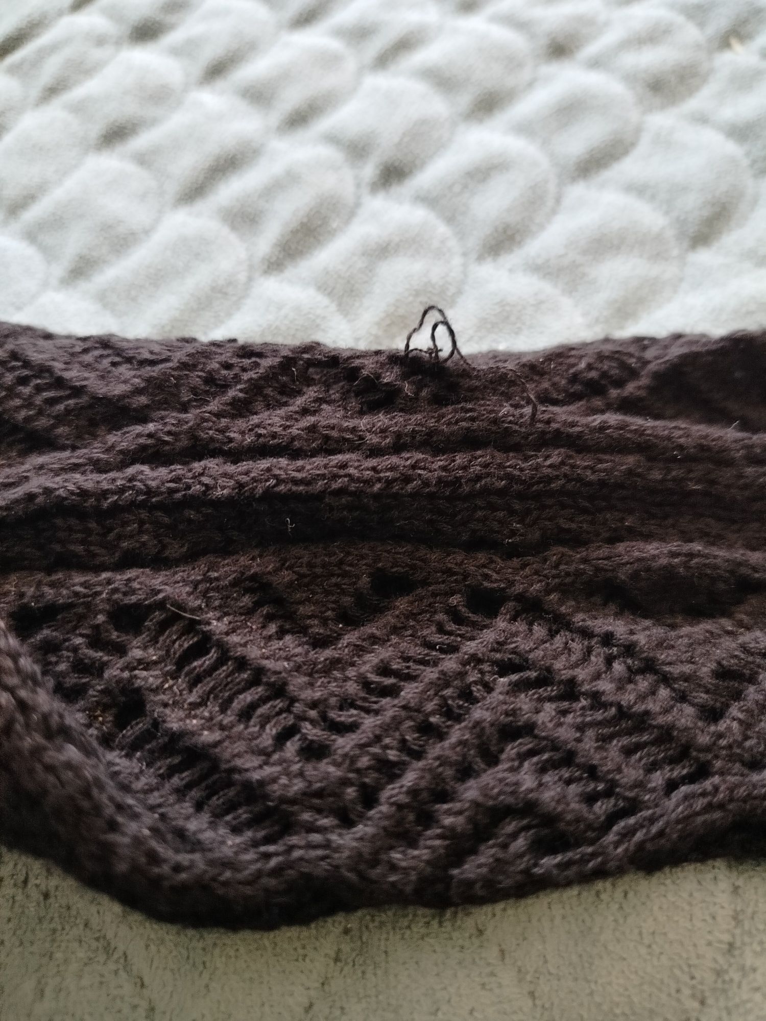 Kardigan dziewczęcy ażurowy H&M czarny 146/152