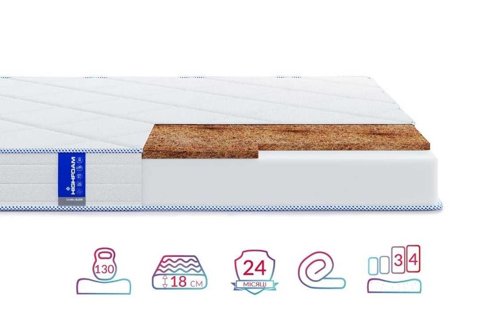 Безпружинні матраци! Акція! Безкоштовна доставка! Закручені в рулон!