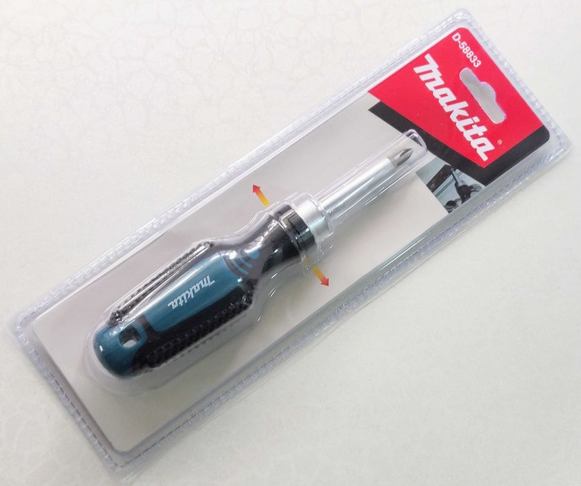 Makita D-58833 Магнітна викрутка з тріскачкою та бітою