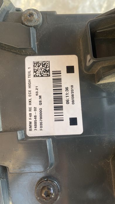 Задній правий ліхтар BMW f48, фара
