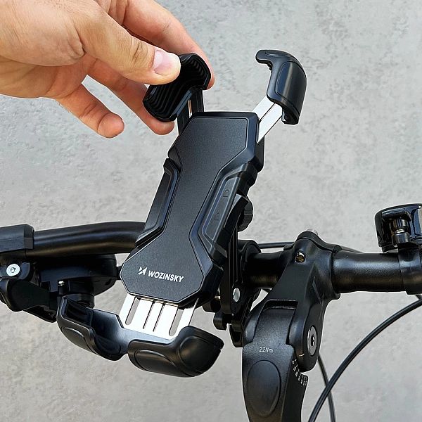 Mocny uchwyt na telefon na kierownicę roweru, motocykla, hulajnogi – c