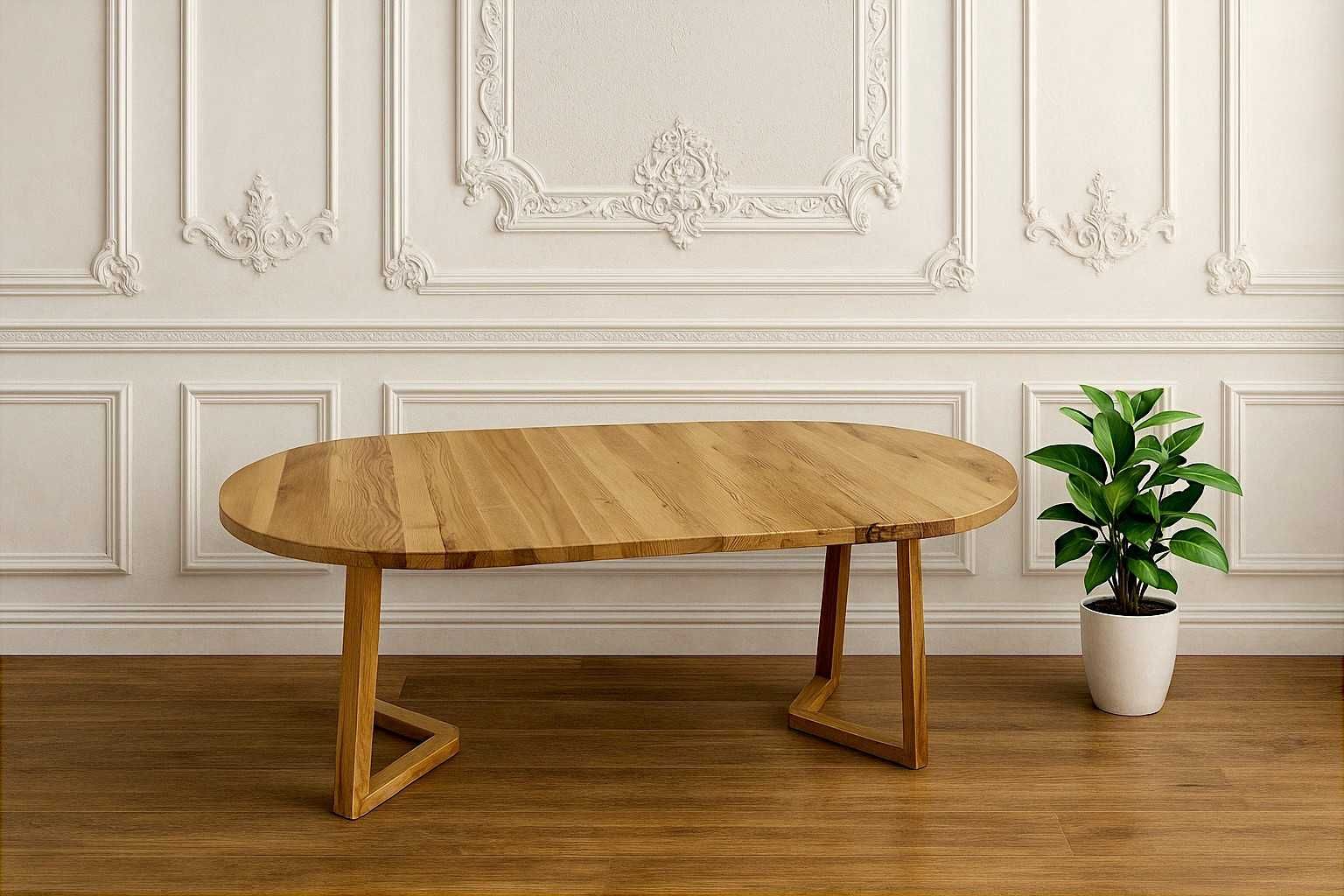 Stół Dębowy Okrągły LOFT, 100% Lite Drewno, Różne Wymiary, Rozkładany.