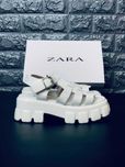 Босоножки Zara женские White. Топ продаж! Босоніжки Зара жіночі Хіт!