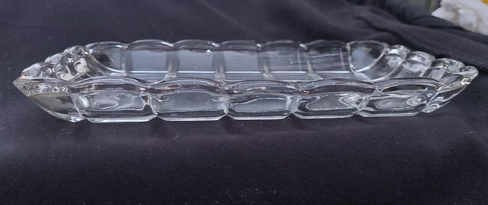 Taca tacka podstawka prl kryształ patera