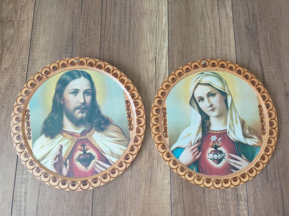 Obrazy religijne PRL vintage