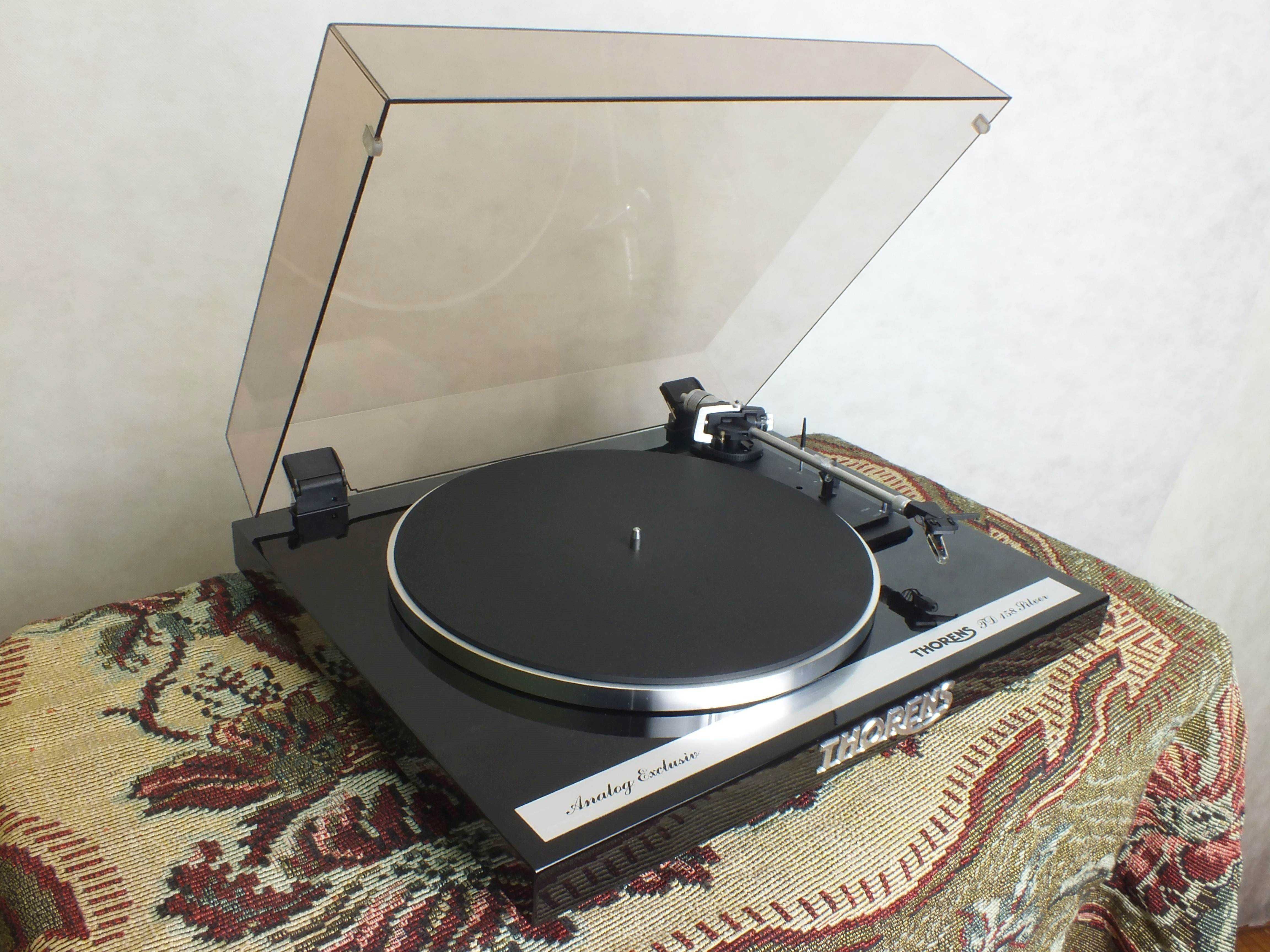 Thorens TD 158 Silver, Lakier Fortepianowy, Gramofon