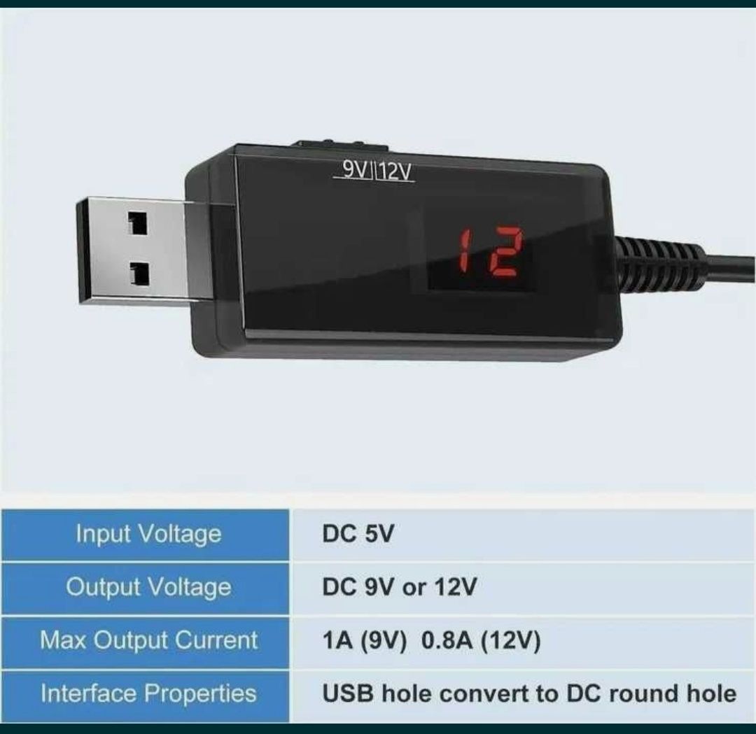 Повышающий преобразователь 5V в 9Vи 12V. Для питания роутера.