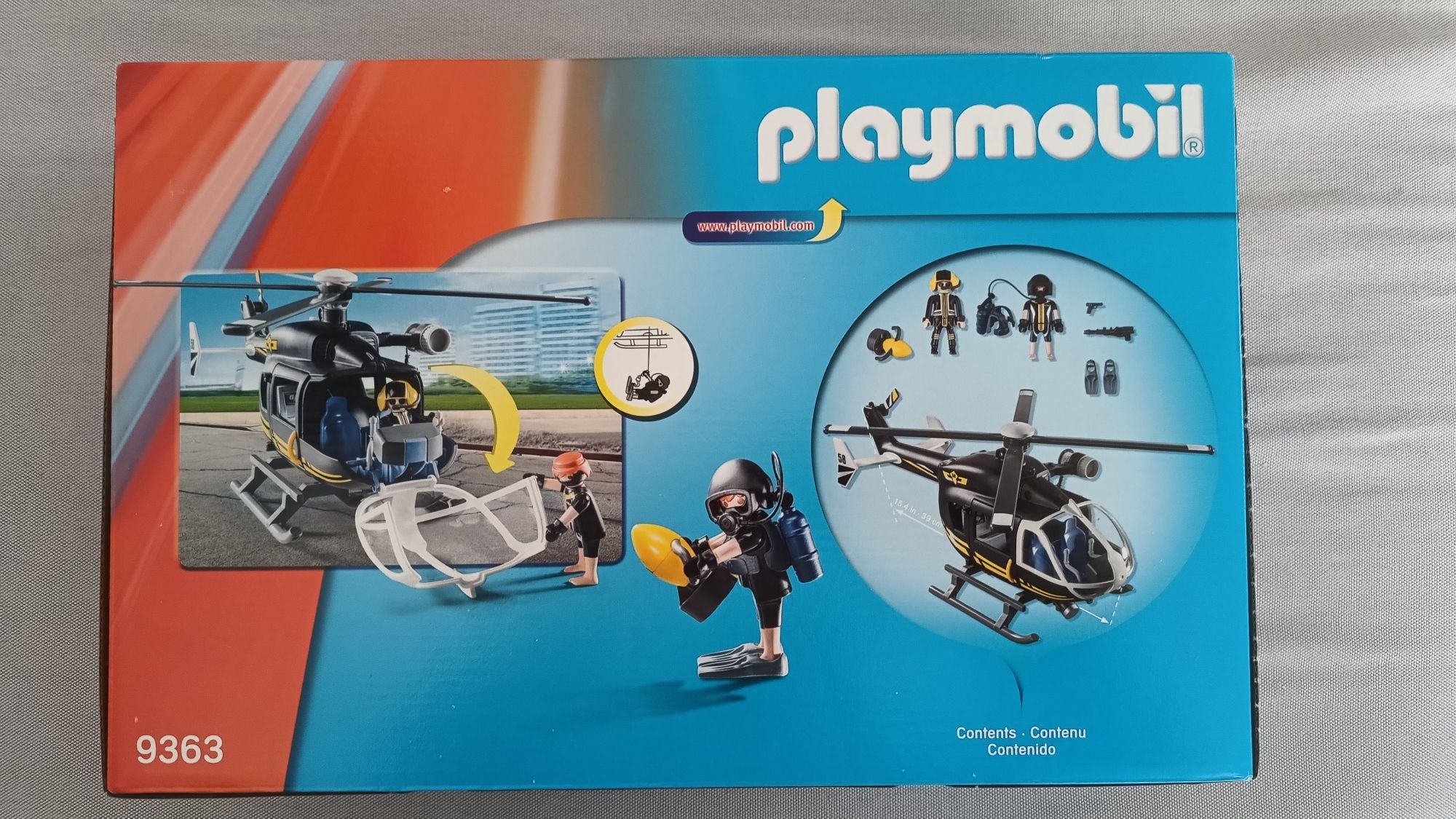 Playmobil 9363 Policja - helikopter jednostki specjalnej, NOWY!