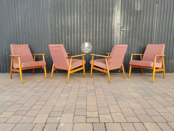 Fotel PRL typ 300-190 "Lisek", proj. H. Lis, PRL design, Vintage, loft