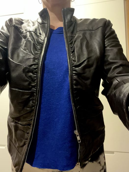 Skorzana czarna kurtka ramoneska s katana leather 36-38