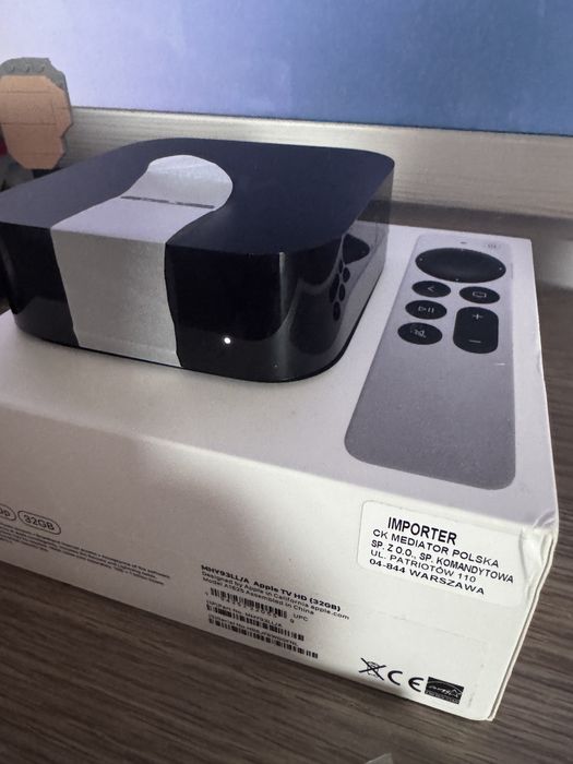Idealny odtwarzacz multimedialny Apple TV A1625 nowy pilot