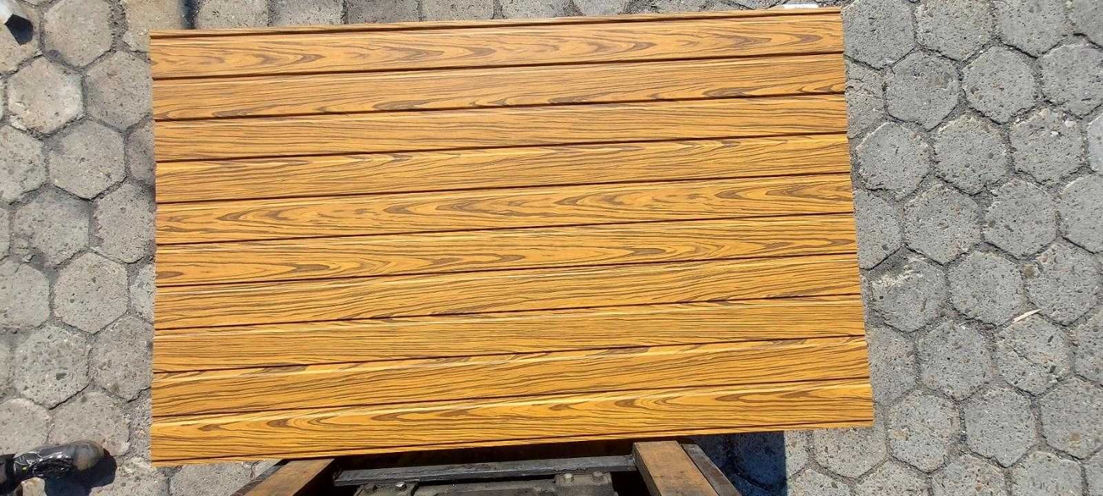 Blacha trapezowa T-7 ROSE WOOD Imitacja Drewna Blacha drewno podbitka