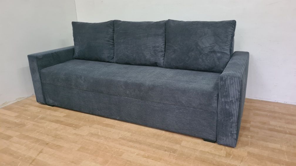 Nowa sofa sprężyny automat sztruks welur plusz kanapa wersalka tapczan