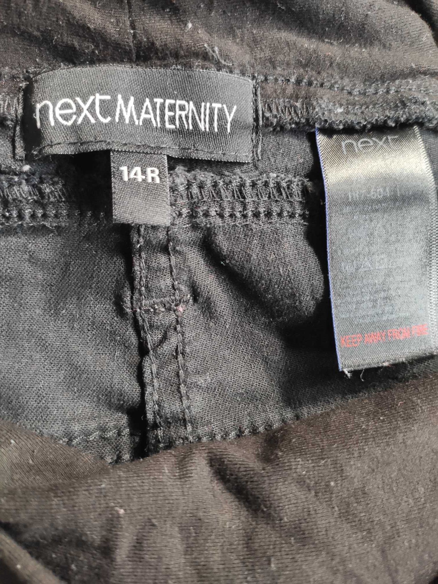 Czarne spodnie jeansy ciążowe Next rozmiar 42