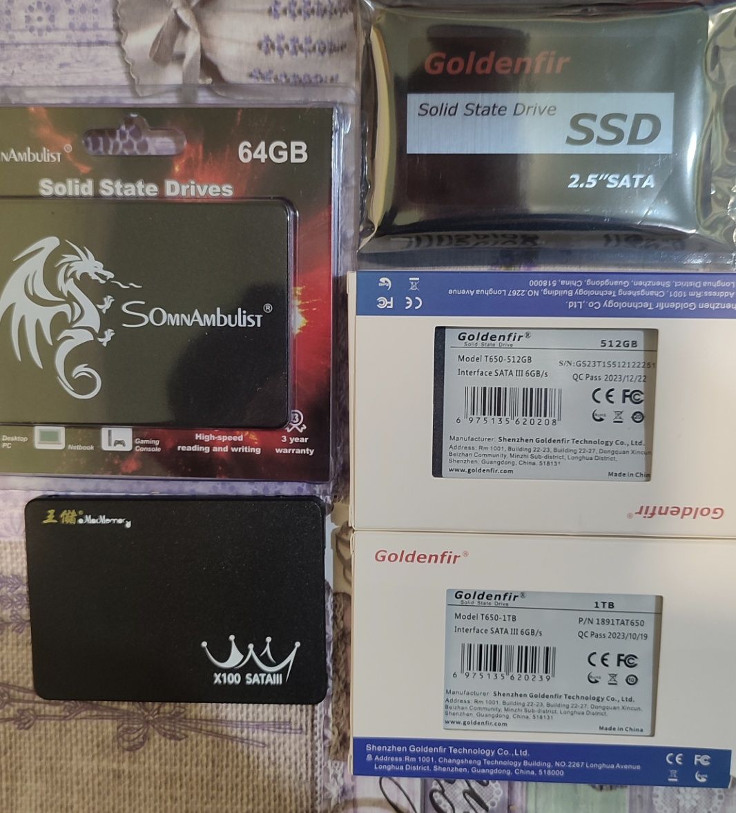 PUSKILL, Goldenfir SSD 64 GB, 128GB, 360GB,512 GB, 1Tb.
