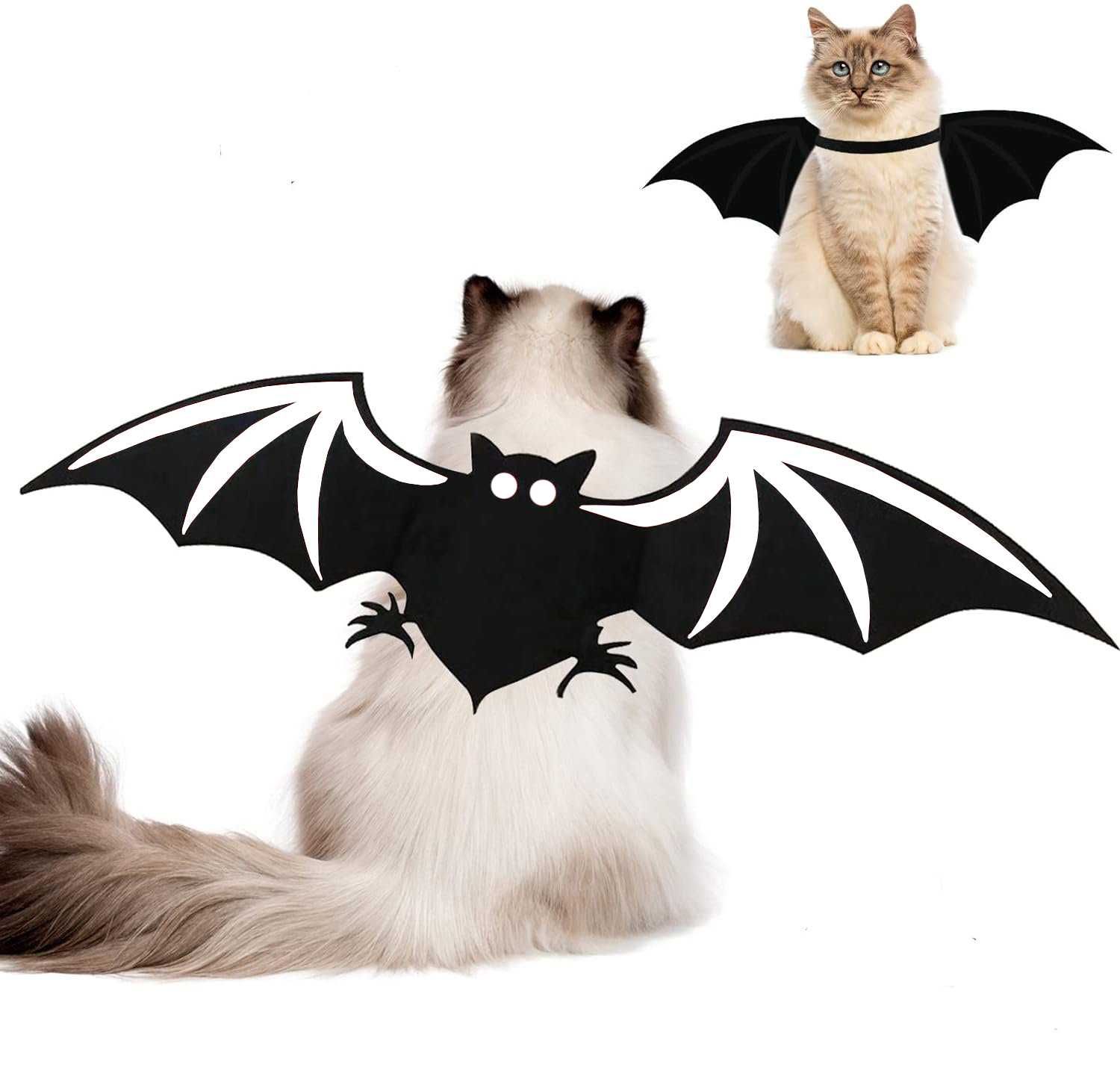 Kostium na Halloween dla kota lub psa, ubranko - nietoperz