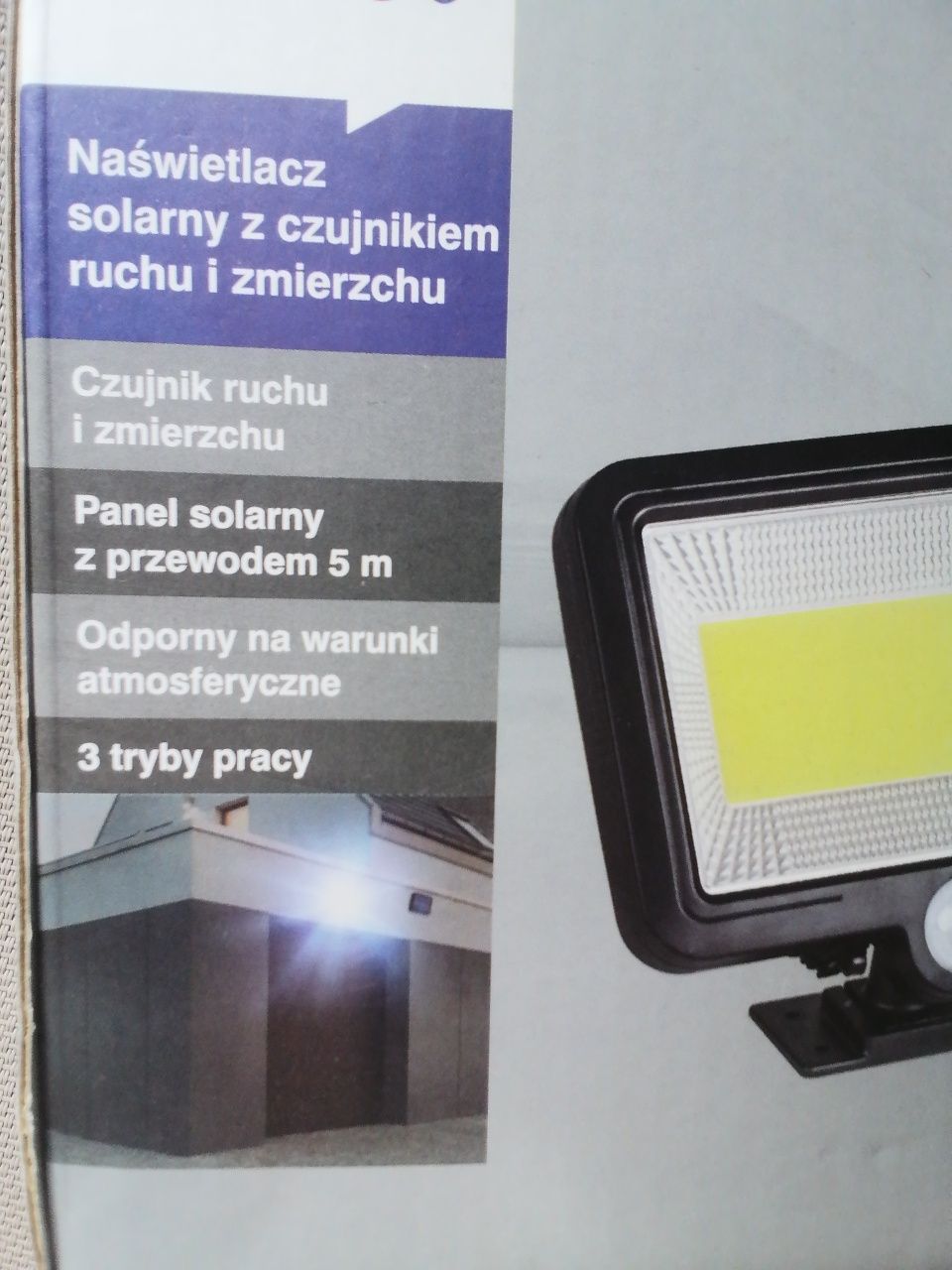 Naświetlacz leflektor Solarny Led z czujnikiem ruchu Nowy