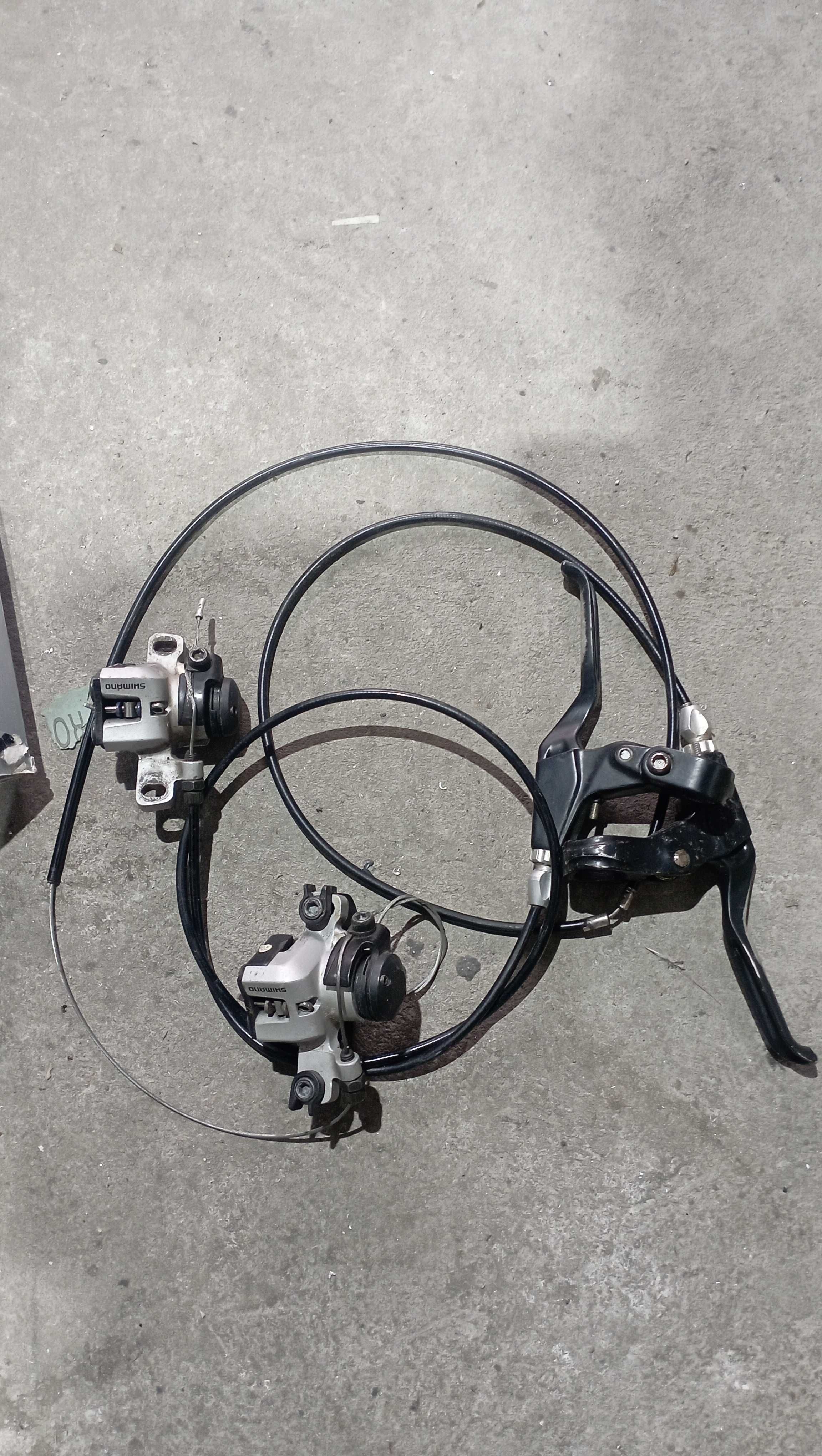 Desviador frontal 2/3V SLX e Travões Shimano Disco Mecanicos.