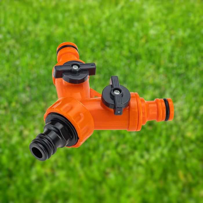 Rozdzielacz na wąż ogrodowy z 2 zaworami