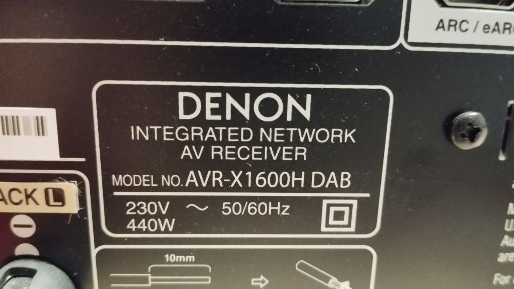 Denon AVR-X1600H czarny