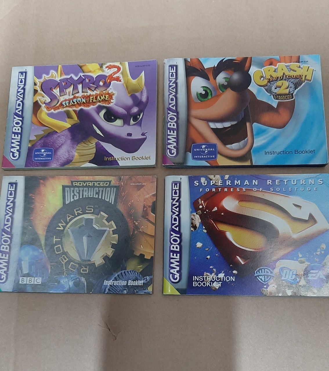 Gameboy advance varios manuais