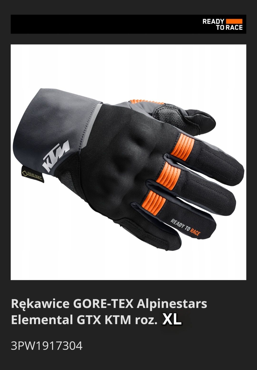 Nowe KTM Rękawice z GORE-TEX Alpinestars Elemental GTX KTM roz. XL/11