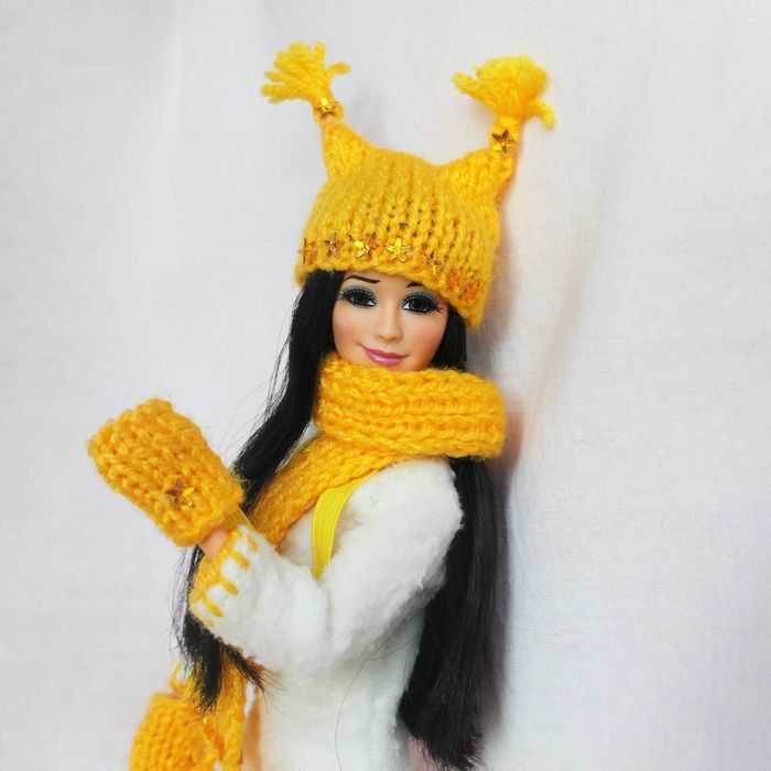 Зимний образ одежда для куклы Барби белочка