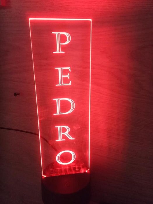 candeeiros led personalizados com nomes ou clubes e frases