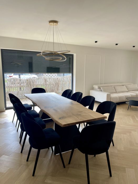 Stol debowy Monolit 270 cm Drewno Rekodzielo Loft  Zywica Lite Drewno