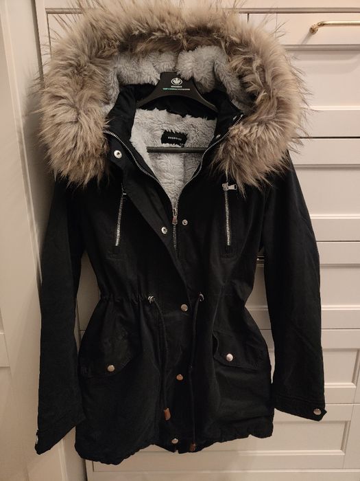 Granatowa kurtka parka zimowa Reserved rozmiar 36 (S)