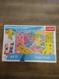 Edukacyjne puzzle Mapa Polski