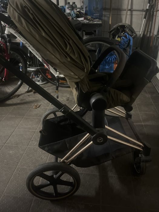 Cybex Priam 3 Platinum Rosegold / Khaki Green – Wózek premium