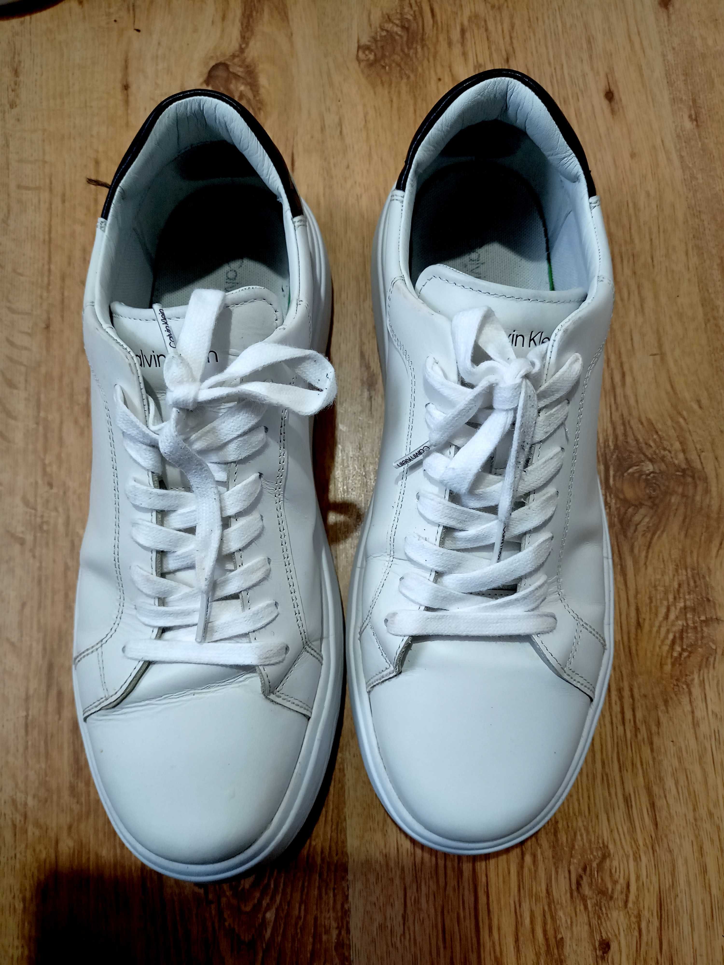 Calvin Klein buty skórzane białe 45 rozm.