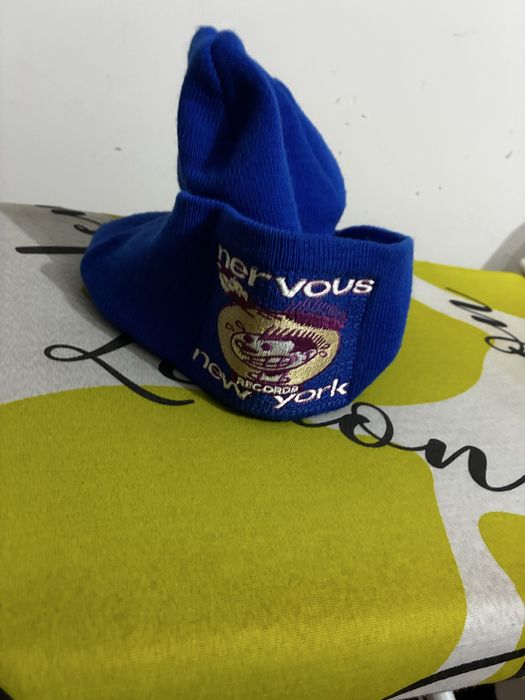 Gorro azul Nervous New York vintage 1993