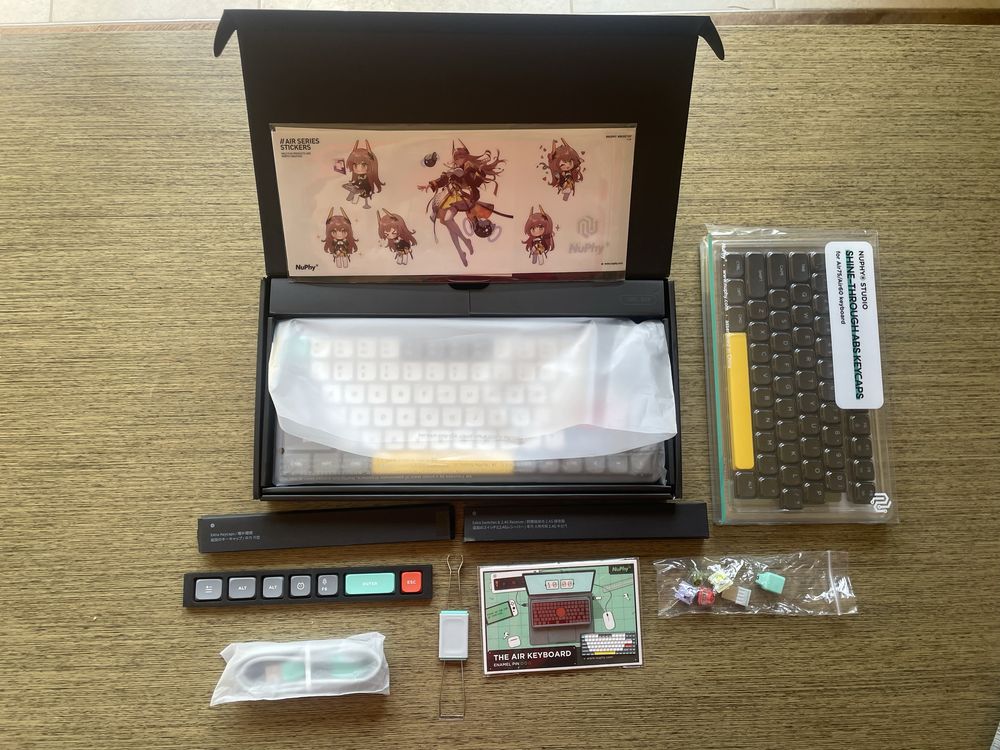 klawiatura Nuphy Air75 v2 + Shine-Through Black keycaps MacOS / Win11