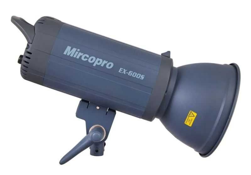 Вспышка Mircopro EX-600S с рефлектором + софтбокс (фотовспышка студия)