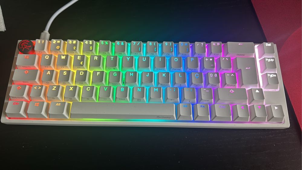 Ducky ONE 3 Classic SF 65% Pure White PT Layout Mx-Silver Novo