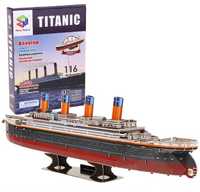 Puzzle 3D Titanic Duży Statek 81Cm 116 El -Superzabaweczki-