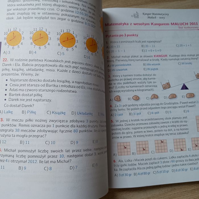 Kangur matematyczny Maluch
