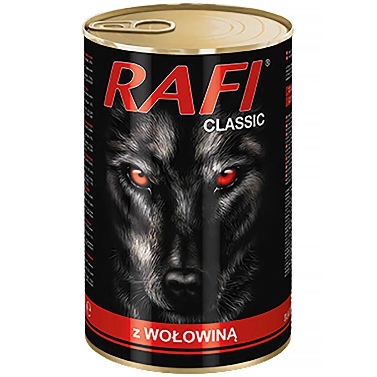 Puszka dla Psa RAFI Classic 12x1240g. mix smaków.