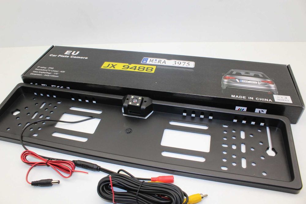 KAMERA COFANIA W RAMCE tablicy rejestracyjnej LED nowa sprawna wapienn