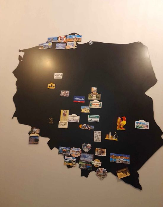 MAPA POLSKI NA MAGNES tablica na magnes magnes na lodówkę turystyczny