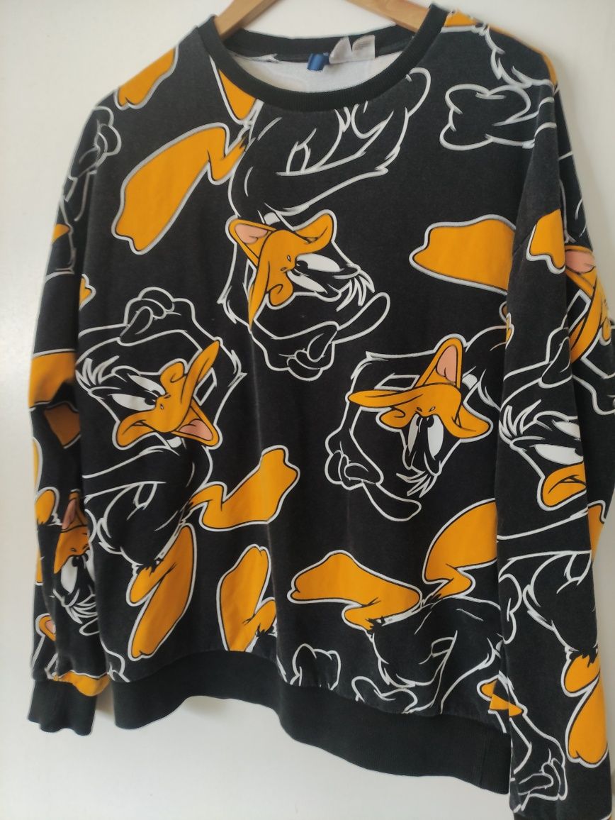 Czarna bluza z kaczorem.100% bawełny
