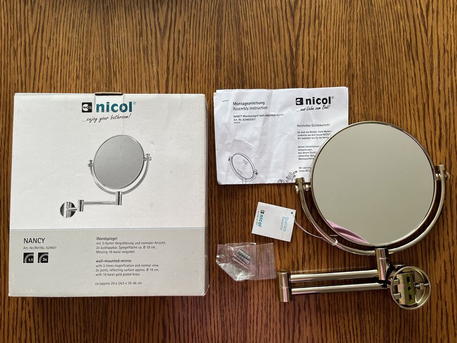 Lustro łazienkowe złote 18 karatów