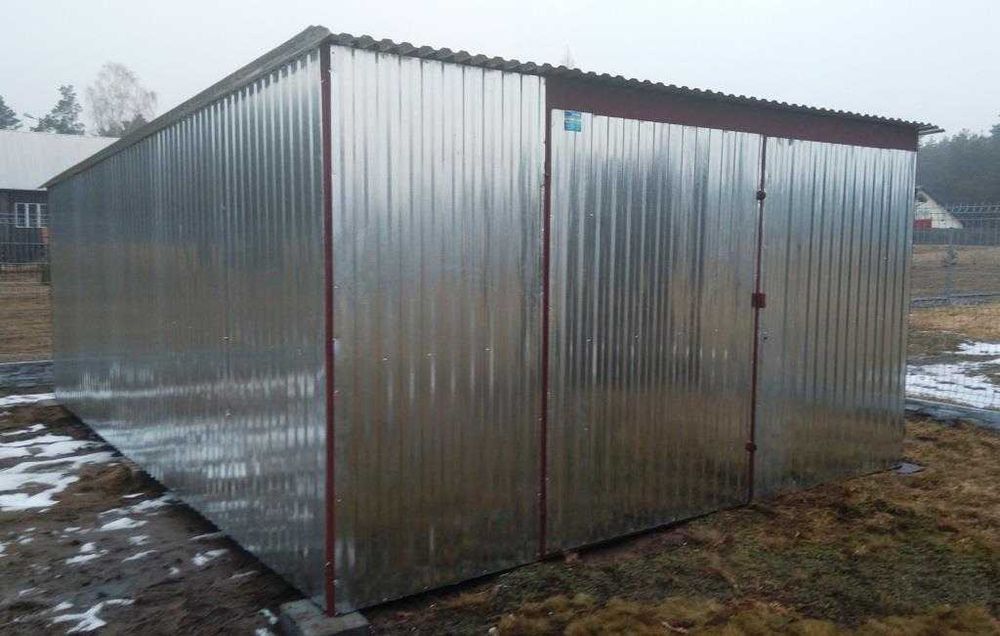 Garaż blaszany 4x6 ocynk blaszak