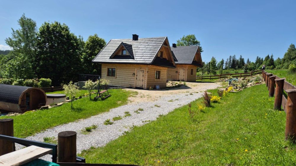 Drewniane domeki pod lasem:sauna,balia z jacuzzi, kominek,namiot TIPI,