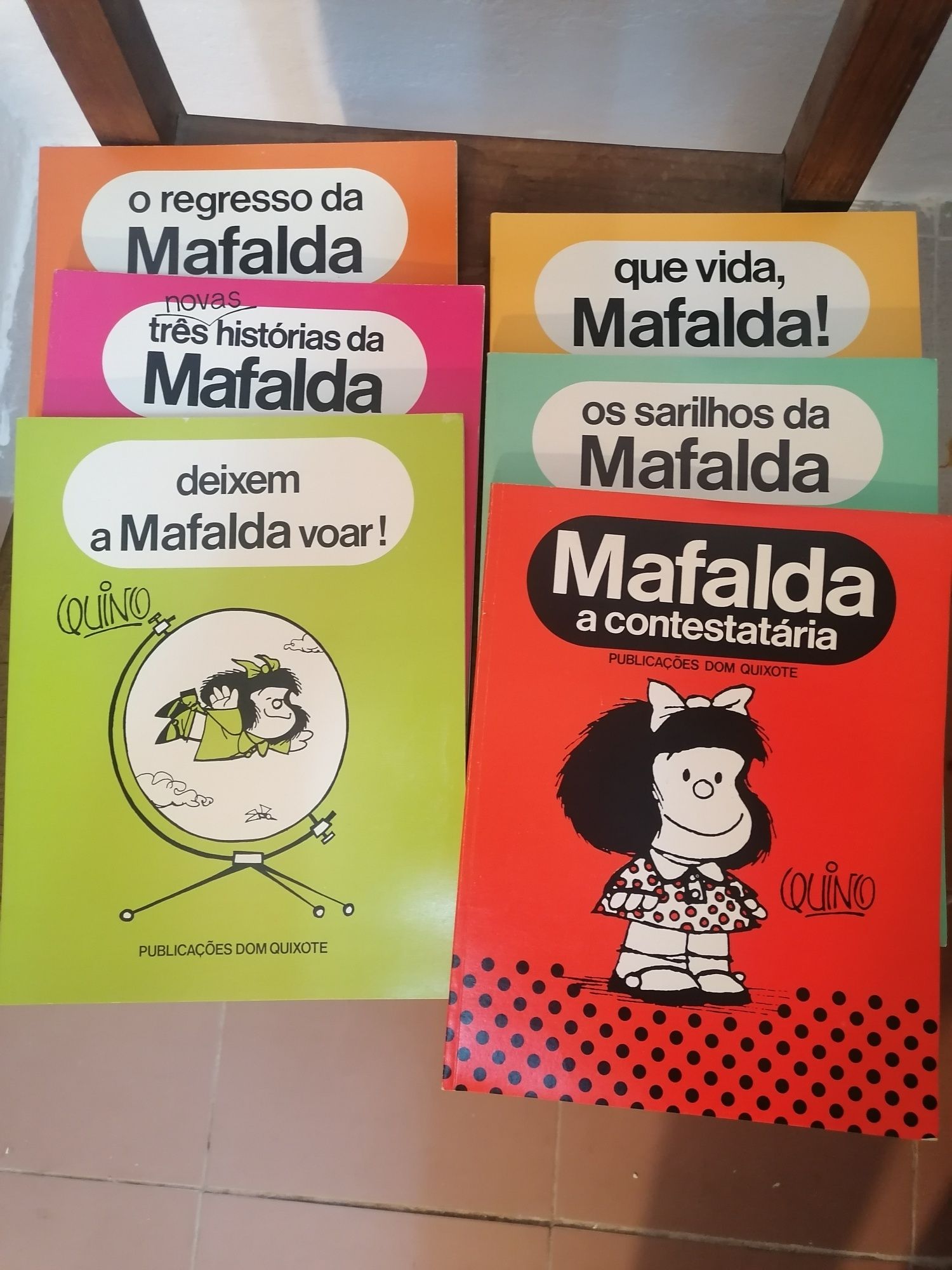 Coleção MAFALDA 6volumes como NOVOS, Publicações Dom Quixote