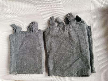 Cortinados algodão cinzento Ikea 2unid
