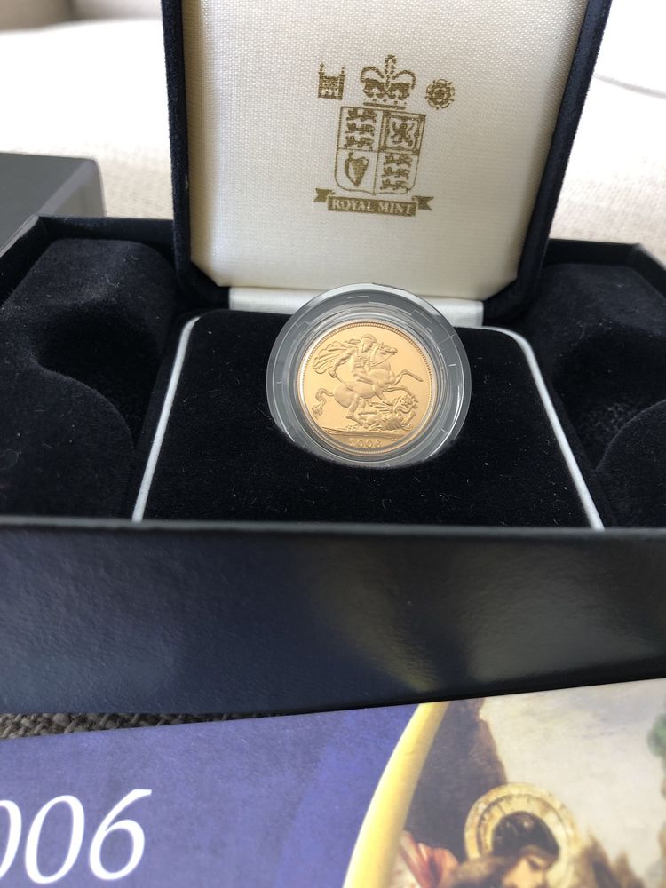 Moeda libra de ouro proof sovereign 2006